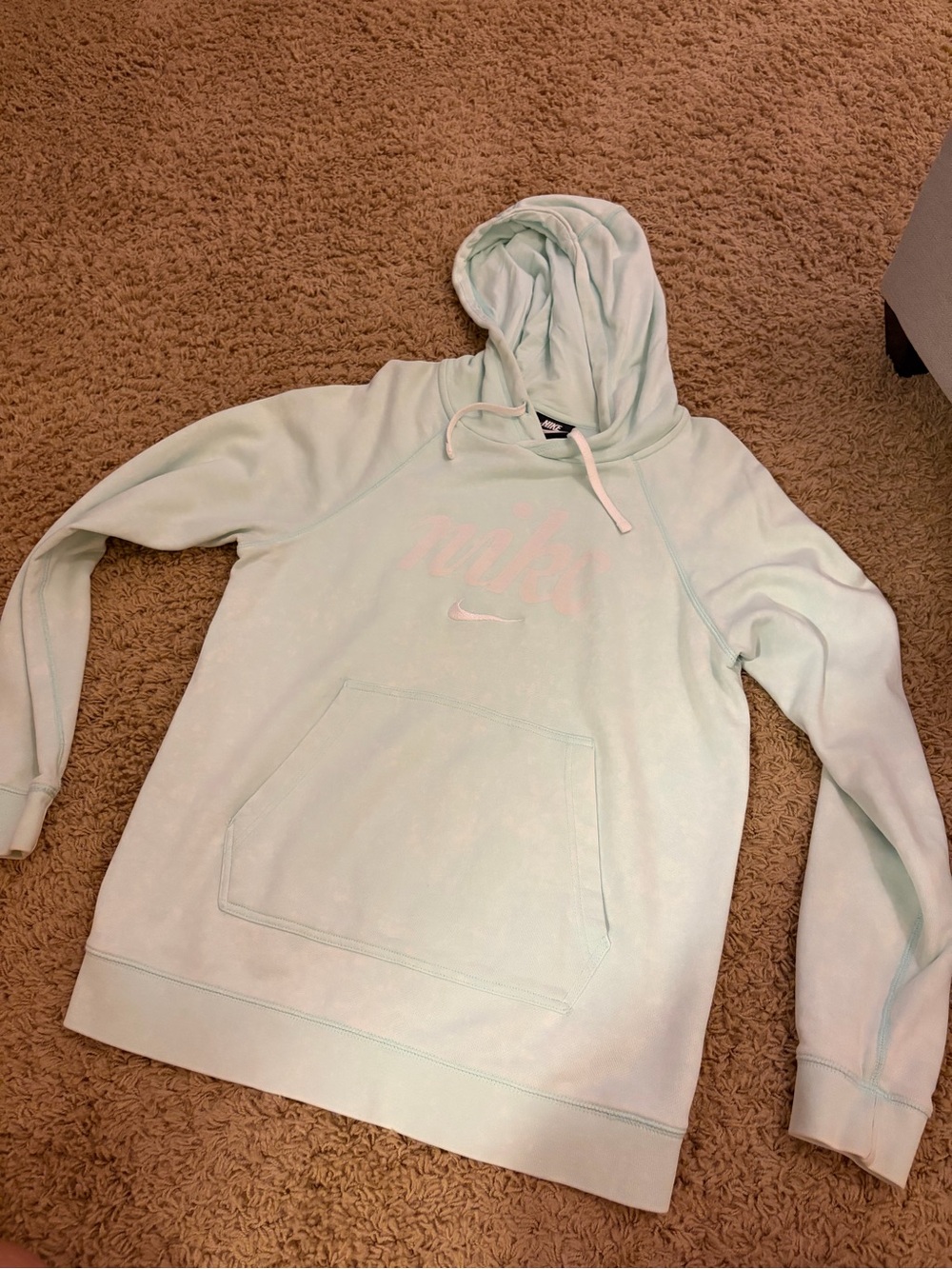 Nike Women's Mint Green Pullover Hoodie Sweatshirt
